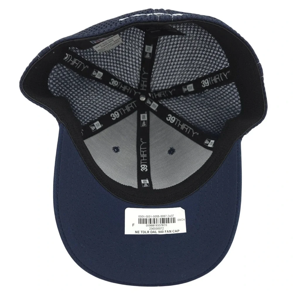 New Era Dallas Cowboys Hat YOUTH Navy Blue Fitted Cap 39THIRTY Mesh NEW